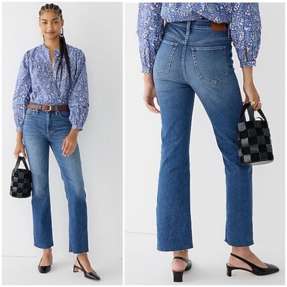 NEW J. Crew High-rise slim demi-boot jean in Surf wash Size 26 - Picture 1 of 16